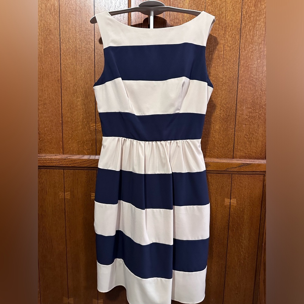 Dress | Blue and Nude Strip | Size 5/6